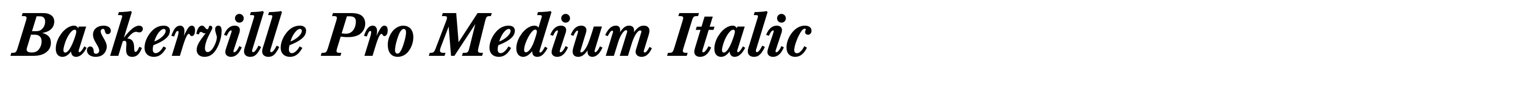 Baskerville Pro Medium Italic